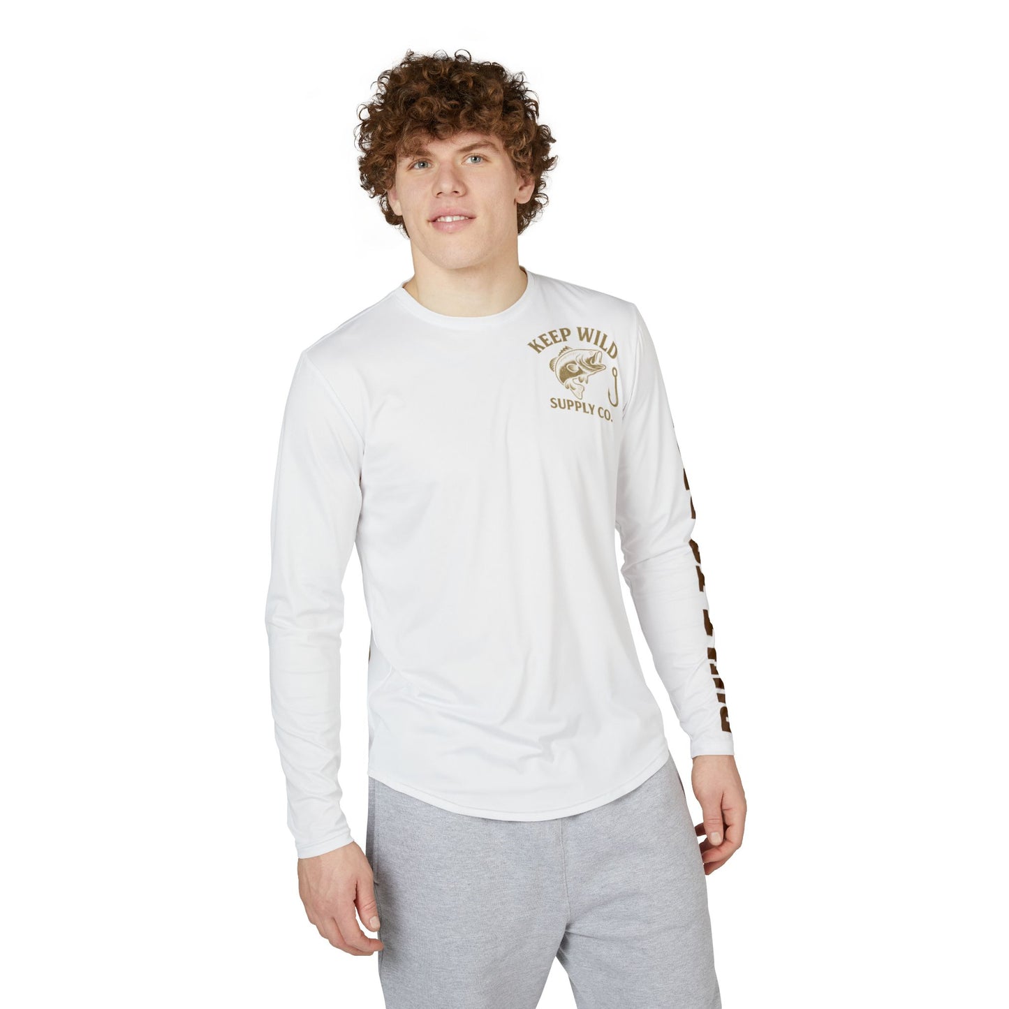 Men's UV Protection Fishing Shirt "Built To Cast" - Keep Wild, Outdoor Apparel, Long Sleeve T-Shirt, Summer Essential, Sustainable Fishing Gear