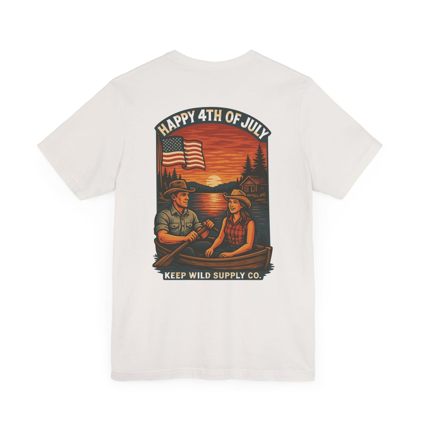 Patriotic 4th of July Keep Wild Graphic Tee
