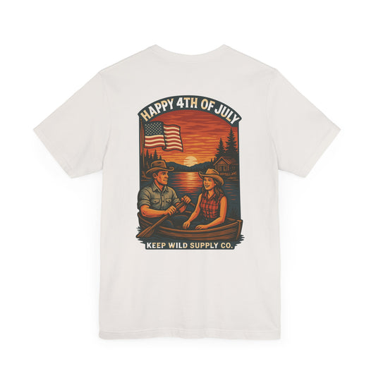 Patriotic 4th of July Keep Wild Graphic Tee