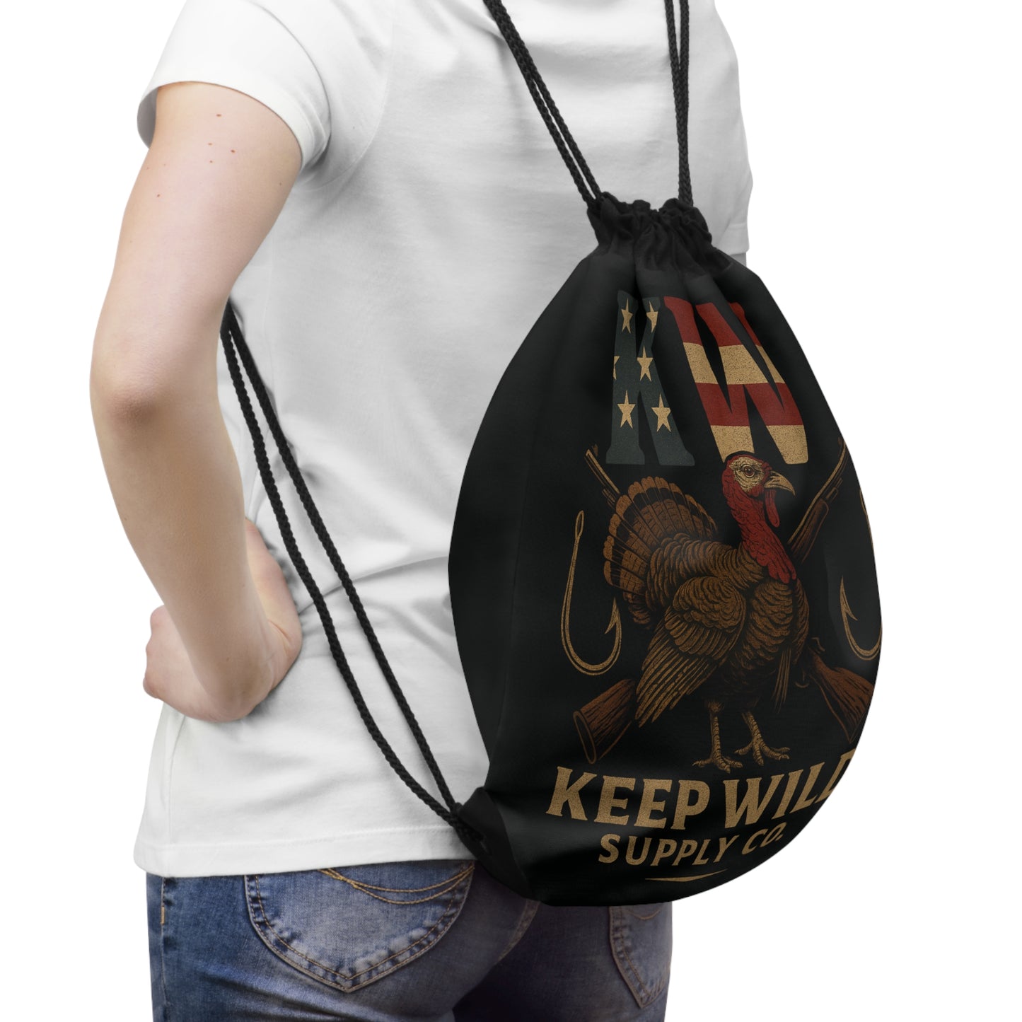 Keep Wild Drawstring Bag