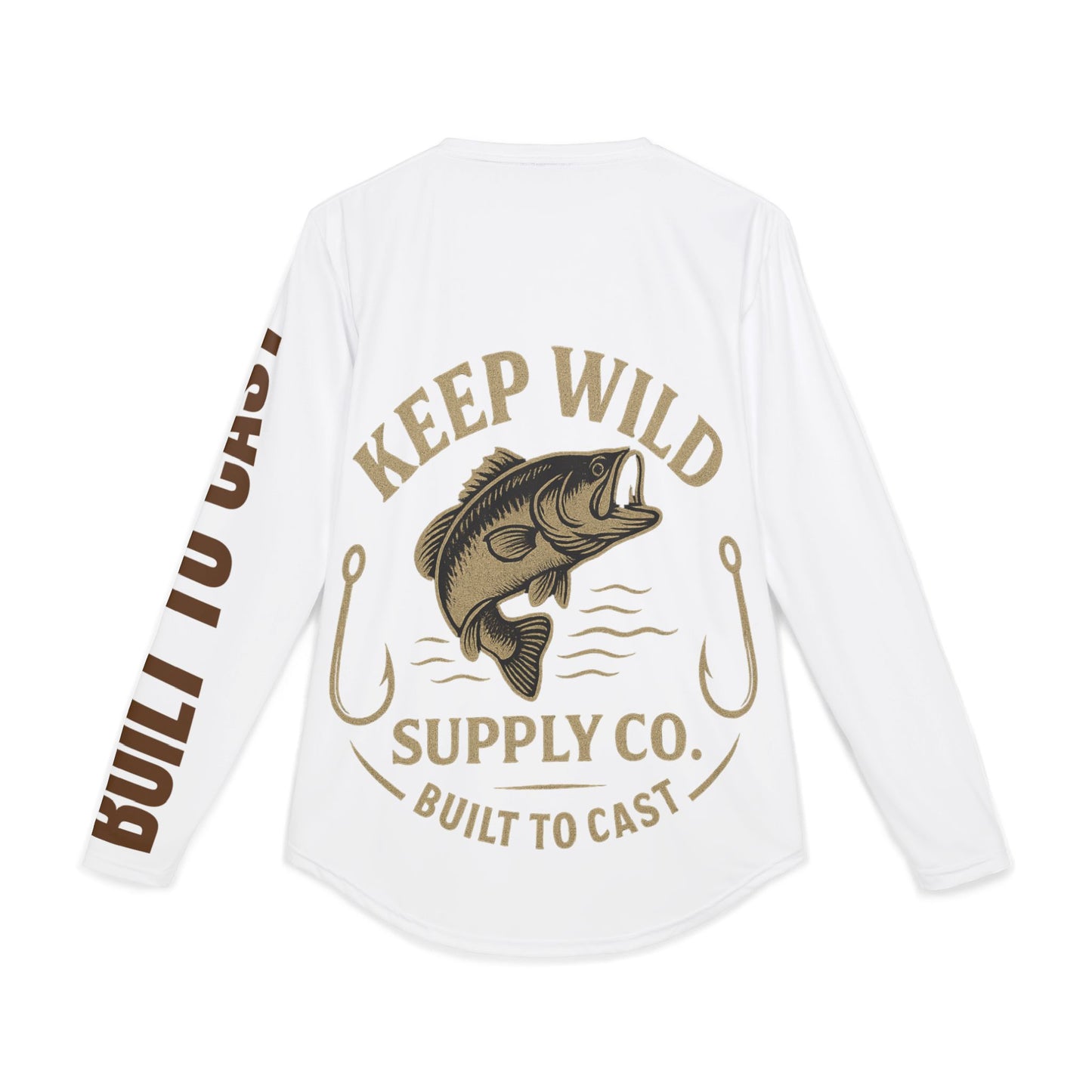 Men's UV Protection Fishing Shirt "Built To Cast" - Keep Wild, Outdoor Apparel, Long Sleeve T-Shirt, Summer Essential, Sustainable Fishing Gear