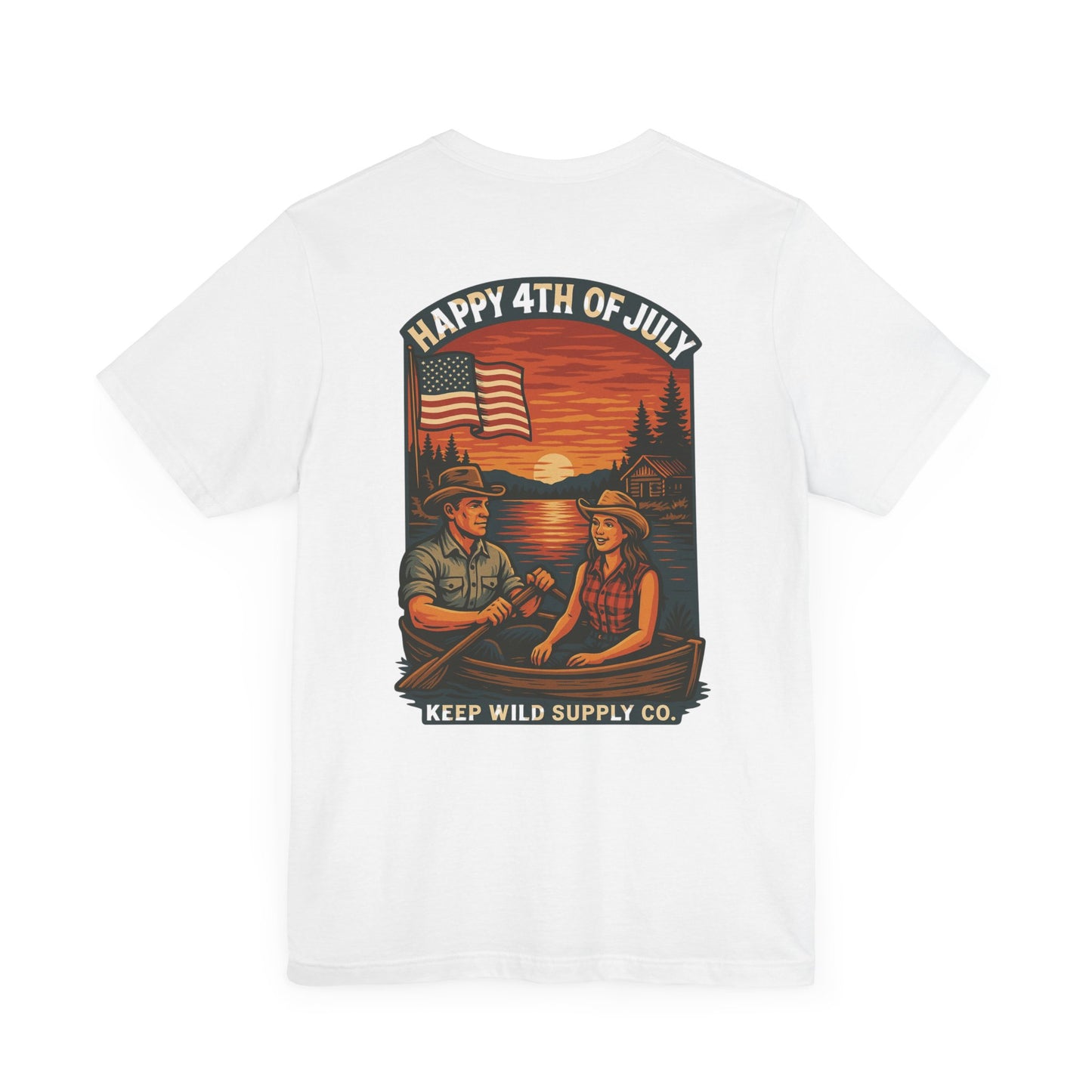 Patriotic 4th of July Keep Wild Graphic Tee