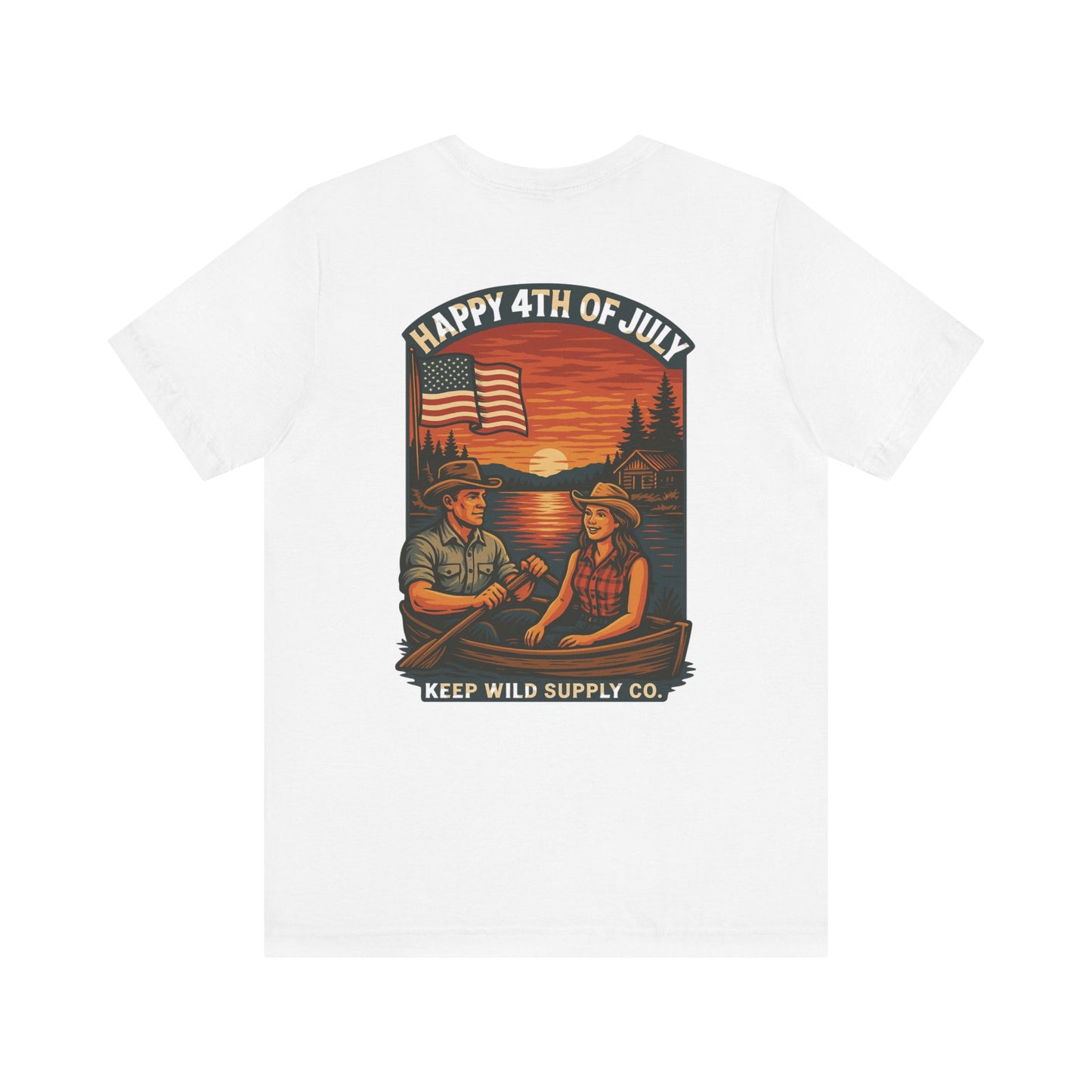 Patriotic 4th of July Keep Wild Graphic Tee